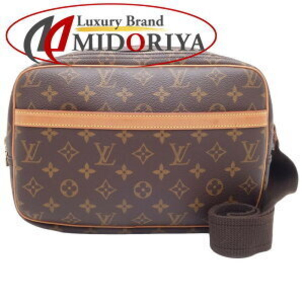 Louis Vuitton Monogram Reporter Shoulder Bag Brown